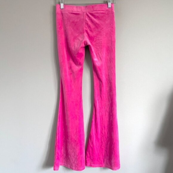 Y2K Style Hot Pink Velour Low Rise Flare Pants - S, very Juicy!!! 💖 - Picture 8 of 11